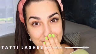 LASH EXTENSIONS AT HOME  TATTI LASHES  ItsJoannaCristina [upl. by Nosilla]