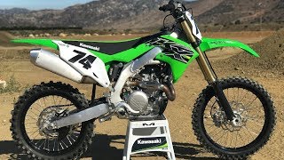 First Ride 2019 Kawasaki KX450  Motocross Action Magazine [upl. by Eeralav]