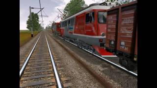 Marfar Vitezoman  Speeding Freight Train in MSTS [upl. by Learrsi]