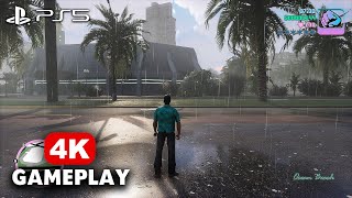 Grand Theft Auto Vice City Definitive Edition PS5 Free Roam Gameplay  4K 60FPS [upl. by Atselec]