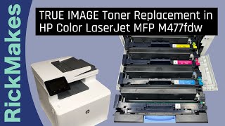 TRUE IMAGE Toner Replacement in HP Color LaserJet MFP M477fdw [upl. by Davida350]