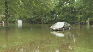 Tropical Storm Claudette floods roads homes in Slidell Louisiana [upl. by Sackville]