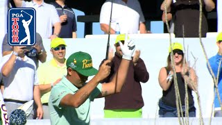 Rickie Fowler plays to crowd before birdying No 16 at Waste Management [upl. by Barrett344]