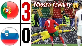 Slovenia vs Portugal 03 To penalty shootout EURO 2024 cristiano ronaldo missed penalty 🤯🔥 [upl. by Edmonds]