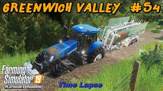 NEW Slurry Spreader Animal Care Spreading Digestate  Greenwich Valley 54  FS19 4K TimeLapse [upl. by Nadbus]