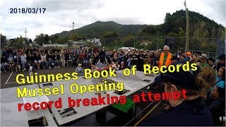 2018 Guinness Book of Records Mussel Opening record breaking attempt [upl. by Xyno200]