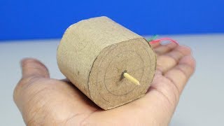 How to Make a DC Motor at Home Easily  Cardboard DC Motor [upl. by Nnagem]