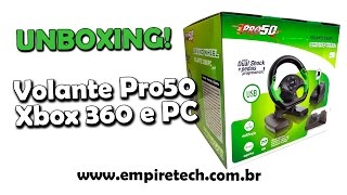 Volante Empire Pro50 para Xbox 360 e PC  UNBOXING  Informações [upl. by Cyndy]