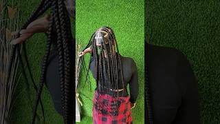 Large knotless braids hairstyles houston knotlessbraids [upl. by Llerod]