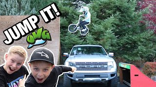 BMX Truck Jump Challenge Would you jump it [upl. by Tutt539]