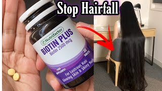 Honest Review Biotin Plus  How to Stop Hair fall Biotin Tablet uses hairfall biotin hairgrowth [upl. by Corbett]