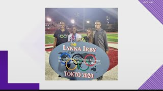 Pike High School recognizes Olympic sprinter Lynna Irby [upl. by Oad654]