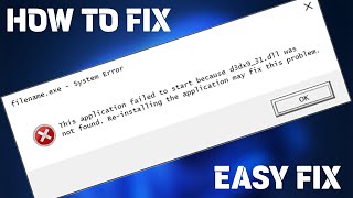 How to fix d3dx9XXdill not found  Windows 11 [upl. by Marrin]