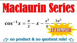 Maclaurin series of cos1x [upl. by Yreneh]