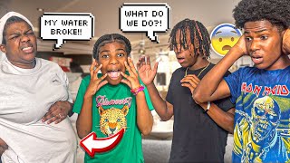 MY WATER BROKE PRANK ON THE wtosquad “I THINK THE BABY COMING” 😨😰😱👶🏽🤰🏾😭 [upl. by Yrrat426]