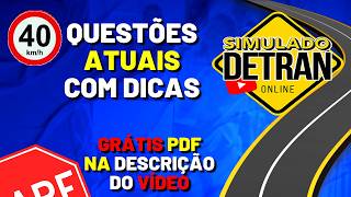 SIMULADO DETRAN ONLINE│40 QUESTÕES ATUAIS COM DICAS ESPECIAIS [upl. by Fakieh110]