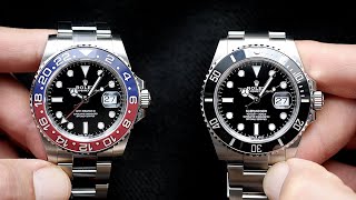 4K Rolex 2021 GMT Pepsi Vs the Submariner 41 differences beyond the obvious  Hafiz J Mehmood [upl. by Baker]