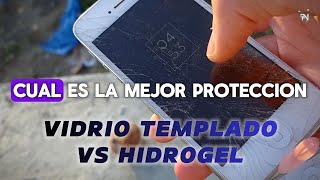 Vidrio templado vs Hidrogel ¿Cual es la MEJOR Protección para la pantalla del celular [upl. by Nairrod]