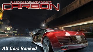 Need For Speed Carbon  All Cars Ranked Worst To Best [upl. by Arrait408]