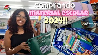 COMPRANDO MATERIAL ESCOLAR 2024 COMPLETÃOOO 📚📚🇧🇷 [upl. by Aninnaig453]