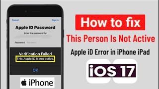 how to fix verification failed apple Id is not active  How to activate this Apple ID is not active [upl. by Novad]