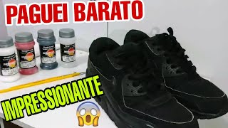 Customizando tênis com pouco dinheiro  Nike Air Max 90 [upl. by Cooley105]