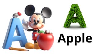 Phonics Song with Mickey  A For Apple  ABC Alphabet Songs for Children [upl. by Ayaros]