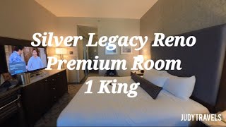 Silver Legacy Reno Premium Room 1 King Room Tour August 2023 [upl. by Ylsew]