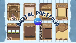 ☕ Digital Portfolio Template using Canva  Border Design  Canva Design  Charlz Arts [upl. by Odracir]