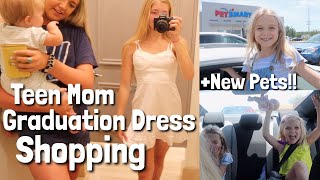 High School Graduation Dress Shopping with my baby  TEEN MOM VLOGS [upl. by Tome967]