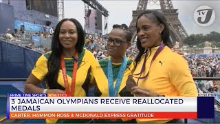 3 Jamaican Olympians Receive Reallocated Medals [upl. by Lohman473]