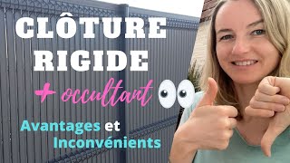 CLÔTURE rigide avec OCCULTANT  avantages et inconvénients [upl. by Ansley]