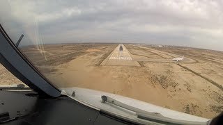 Landing at Djerba DJE Tunisia  RWY09 Cockpit View [upl. by Jopa]