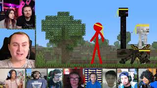 Monster school react to Minecraft WAIT WHATCringeMy AUCredit to NotSafe XxKingXx [upl. by Narrat]