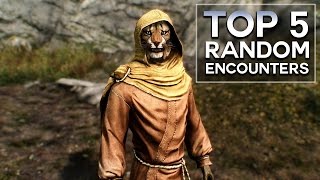 Skyrim  Top 5 Random Encounters [upl. by Annola755]