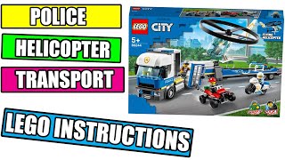 LEGO Police Helicopter Transport INSTRUCTIONS  LEGO CITY 2020  LEGO SET 60244 [upl. by Allmon]