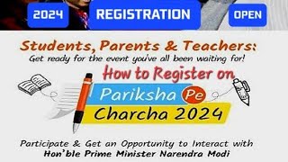 how to register on pariksha pa charcha 2024 [upl. by Corvese]