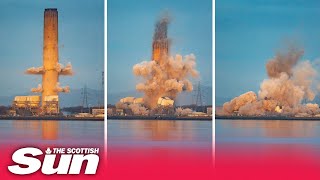 Longannet power station Scotland’s last remaining coalfired plant DEMOLISHED [upl. by Tera]