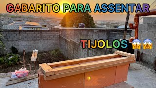 COMO fazer GABARITO para ASSENTAR tijolos [upl. by Felicio]