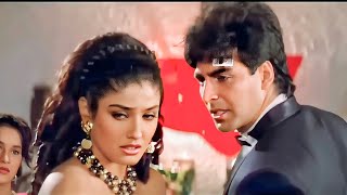 Kaash Kahin Aisa Hota Ki Do Dil Hote Seene Mein  Akshay Kumar Raveena Tandon  Kumar Sanu  Mohra [upl. by Nylrahc539]