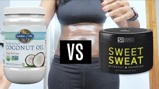 HOW TO LOSE WATER WEIGHT FAST COCONUT OIL VS SWEET SWEAT [upl. by Acinomahs]