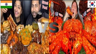 asmr eating spicy food noodles indianmukbang spicy food india korean viral sea seafood [upl. by Kyne269]