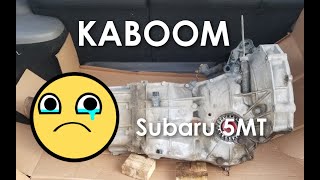 How To Remove Subaru Manual Transmission  2004 Subaru Forester XT 5MT Transmission Swap Replacement [upl. by Jermaine778]