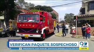 Julio 23 2018 Alerta en barrio de Cali por paquete sospechoso antiexplosivos en la zona [upl. by Anawot]