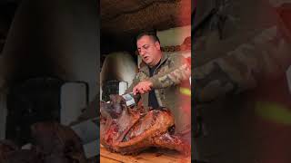 Roasting a Giant Ostrich in the Village 🦤🔥food foodie foodlover [upl. by Ahseiuqal264]