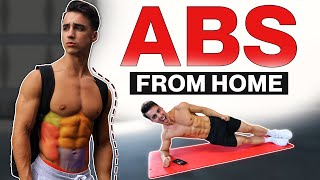 HOW TO GET PERFECT ABS NO EQUIPMENT FROM HOME [upl. by Arimay159]