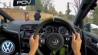 VW Golf R 20 TSI  Stage 3 500bhp STRAIGHT PIPED POV [upl. by Horan]