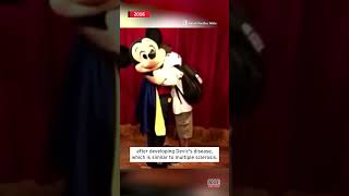 Man Meeting Mickey Mouse Moved to Tears shorts [upl. by Uttica]