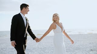 Married on the Beach  Sunny Wedding Film In Longboat Key Florida [upl. by Anahgem]