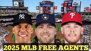 2025 MLB FREE AGENTS PREVIEW  MLB TRADE RUMORS [upl. by Nahn]